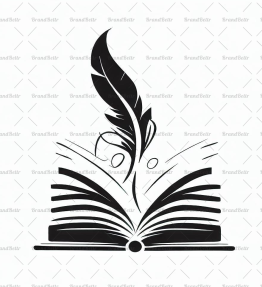 Offenes Buch und Feder